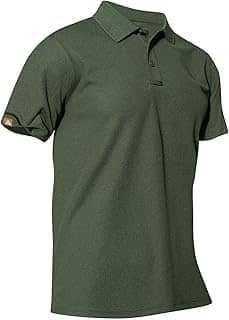 Camisa polo masculina de manga curta, secagem rápida, tática, golfe, camiseta de jérsei de ajuste regular