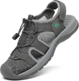 Sandálias esportivas femininas com bico fechado, malha para caminhadas, atividades ao ar livre, atléticas, casuais, caminhadas, sapatos aquáticos