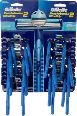 Aparelho Barbear Prestobarba Ultragrip Cartela, Azul, Gillete, 24 unidades