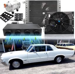 Ar condicionado sob o painel 12V 10.000 BTU, sistema universal de unidade A/C de 12 volts, kit automotivo de 12 V DC Underdash AC com compressor elétrico de 20 cc, unidade de CA silenciosa para