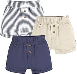 Short social Pacote com 3 shorts de malha Gerberbebê-unissex