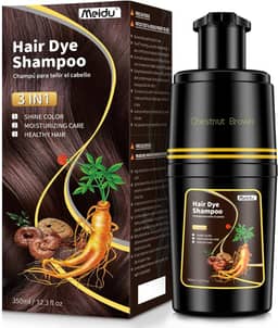 IIIMEIDU Shampoo De Tintura De Cabelo Para Cabelos Grisalhos, marrom castanho Hair Dye Shampoo 3 em 1 para mulheres e homens, xampu colorido semipermanente para cobertura de cabelos grisalhos, tintura instantânea natural para cabelos com ingredientes à base de ervas, 350 ml