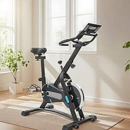 Bicicleta Ergométrica Spinning para Casa com Design Ergonômico, Roda de Inércia de 5kg, Fácil de Mover, Suporte para Celular, até 120kg