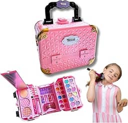 Kit Maleta de Maquiagem Infantil Presente Completo para Meninas Crianças Adolescentes Teen Embalado para Presentear