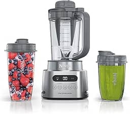 Ninja SS151 TWISTi DUO, Liquidificador de alta velocidade 1600W com 5 funções, SmartTORQUE, Jarra 1000ml e 2 Copos para Viagem