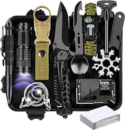 Kits de sobrevivência 13 em 1, presentes para homens, pai, marido, ele, equipamentos e equipamentos de sobrevivência, meias para homens, presentes de Natal, aniversário, presente legal para atividades