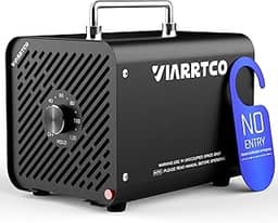 VIARRTCO Gerador de máquina de ozônio 30.000 mg/h - 6000 pés quadrados. Remoção de odores da máquina de ozônio para casa e carro com temporizador de 120 min. Tudo preto metálico