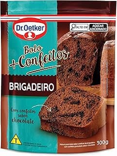 LUBEX Dr. Oetker Bolo + Confeitos Sabor Brigadeiro Fácil Preparo Mistura Pronta Para Massa Sobremesa Fofinha E Saborosa 300G