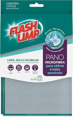 Flash Limp - Pano Microfibra Para Vidros e Telas Sensíveis 40 CM - FLP6699