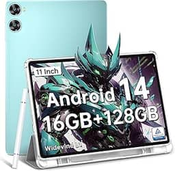 OUKITEL OT9 Android 14 Tablets, bateria de 8000 mAh, tela IPS de 11 polegadas, tablet grande para adultos, 16 GB + 128 GB (1 TB TF) 13 + 5 MP câmera Widevine L1 Octa-Core WiFi Tablet com Stylus,