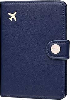 Carteira feminina Zoppen para passaporte, carteira de viagem com bloqueio de RFID, carteira de identidade, #23 Navy Blue, One Size