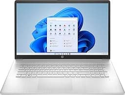 HP Laptop FHD de 17,3 polegadas, AMD Ryzen 5 5500U (Beat i5-10500) 6 núcleos até 4,0 GHz, 8 GB de RAM, SSD NVMe de 256 GB, USB-C, teclado numérico, impressão digital, HDMI, webcam, WiFi, Win 10S