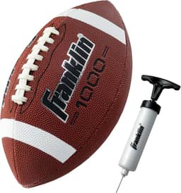 Franklin Sports Youth + Adult Footballs - Extra Grip 1000 Official Size, Junior + Pee Wee Kids - 1 + 12 Packs