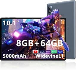 N-one Tablet Android, tela HD IPS de 10,1 polegadas, 8 GB de RAM, 64 GB de ROM e expansão de 1 TB, Npad Y1 com bateria Widevine L1 6H para leitura de vídeo e presente
