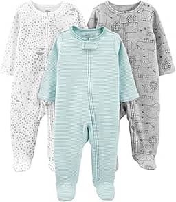 Macacão de dormir para bebês Pacote com 3 neutros para dormir e brincar Simple Joys by Carter'sbebê-unissex