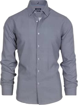 Camisa social masculina slim fit, manga comprida, tecido de poliéster, sem rugas, elasticidade em 4 direções