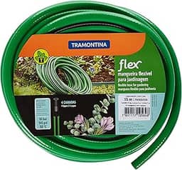 Tramontina Mangueira Flex Com Engates Rosqueados E Esguicho Em Pvc Verde 10 M