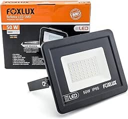 Foxlux Refletor LED 50W 6500K Preto Bivolt
