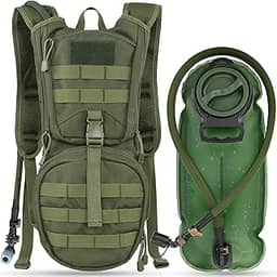 MARCHWAY Mochila tática Molle de hidratação com bexiga de água de TPU 3L, mochila militar para ciclismo, caminhadas, corrida, escalada, caça, ciclismo