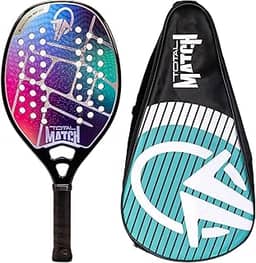 Raquete Beach Tennis Carbono 3k Total Match 2025 + Capa | Leve e equilibrada | 1 ano de garantia