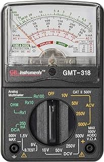 Gardner Bender Multímetro analógico GMT-318, 6 funções, 14 faixas, AC/DC Volt, 500V