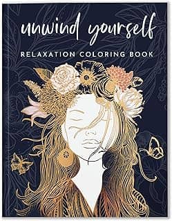 RYVE Livro de colorir adulto para mulheres com exercícios de alívio de estresse e relaxamento - Livro de colorir para adultos relaxamento, depressão única, ansiedade e alívio de estresse presentes