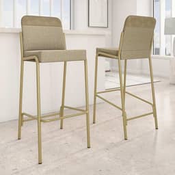 Kit 2 Banquetas Altas Duo Carraro (Bamboo e Dourado)