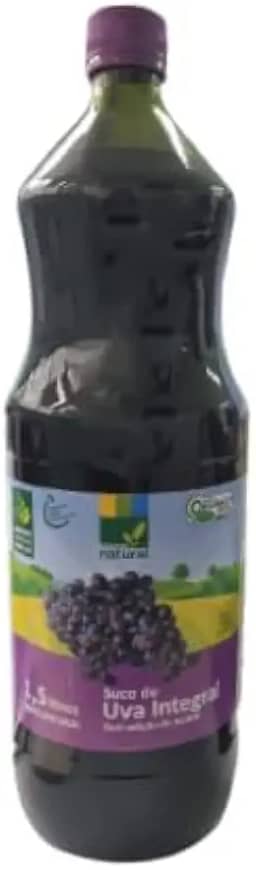 Suco de Uva (Bordô) Integral 100% Fruta Orgânico Sem Adição de Açúcar Coopernatural 1,5L