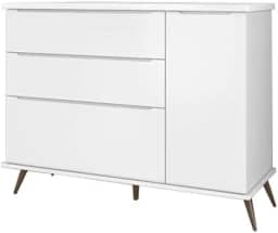 Cômoda Sapateira Alice 3 Gavetas para Quarto de Bebê Infantil - Phoenix Baby