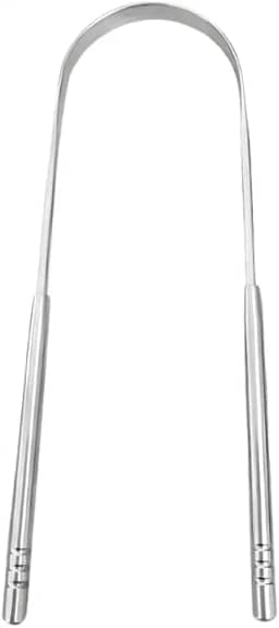 Raspador de Língua Aço Inoxidável Elimina o Mau Hálito Toxinas e Resíduos Fácil de limpar Antibacteriano Higiênico Raspador De Lingua Inox