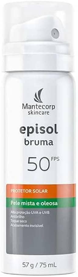 Mantecorp - Protetor Solar Episol Intense Spray Bruma FPS 50 - Alta Proteção UVA e UVB, Resistente à Água e Suor - 75ml