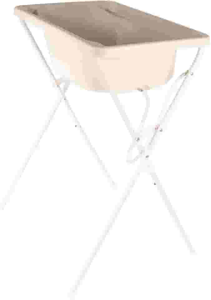 Banheira com Suporte Dobrável, Tanque 25 L, até 30Kg Banheira Para Bebê Segura - Branca