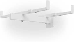 Suporte de Parede Ajustável para Micro-ondas e Forno Elétrico, Aço Carbono Branco, Capacidade 40kg, Regulagem de Largura 33–56cm