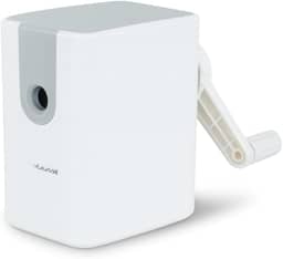 Apontador com Manivela Manual de Mesa Depósito Grande para Escritório Escola e Casa Professores Alunos Alta Precisão e Durabilidade Branco