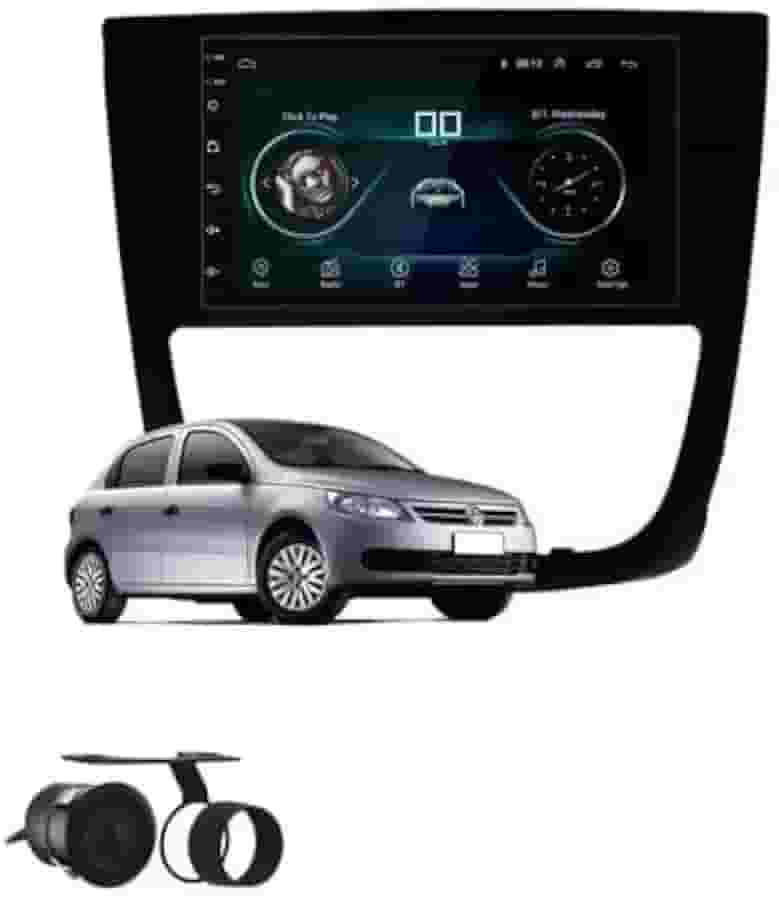 Kit Multimídia MP5 para Gol, Saveiro, Voyage G5 2008 a 2012 com Android – Preto