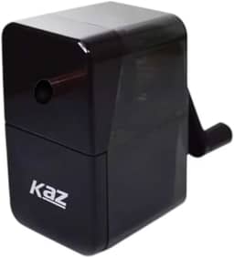 Apontador De Mesa Manual Para Lápis De Plástico Com Manivela Deposito Coletor Recipiente Cinzas Fácil De Usar Escola Volta Às Aulas (PRETO)