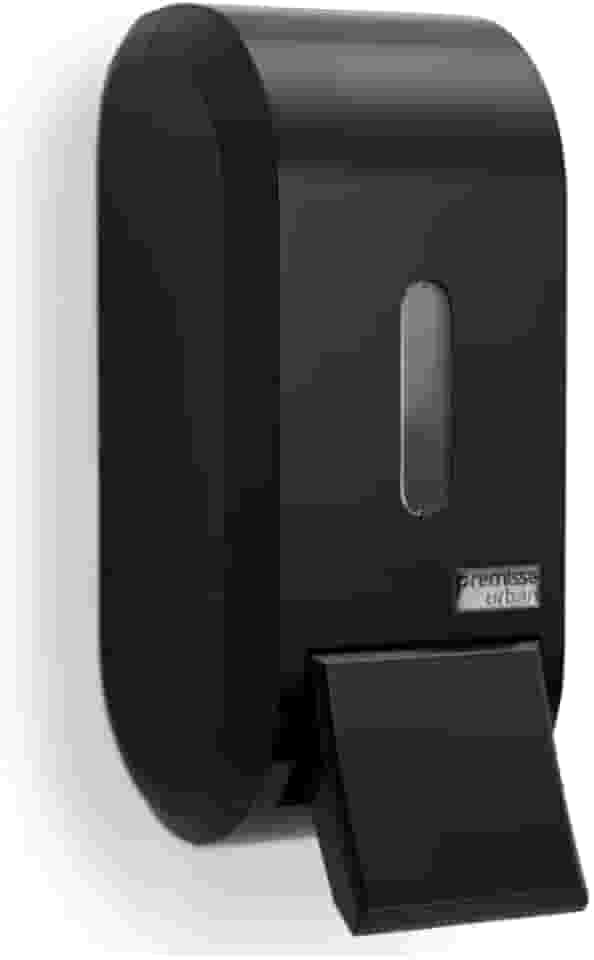 Dispenser Porta Saboneteira Premisse Urban Compacto Preto Com Reservatório