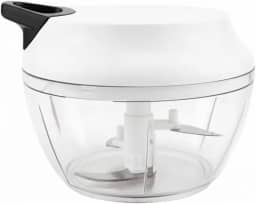 Processador de Alimentos Grande 480ml Triturador Com Três lâminas Em Aço Inox Manual Acionamento Por Corda Retrátil (BRANCO)