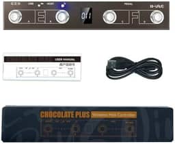 M-VAVE VEDO Chocolate Plus Controlador MIDI Sem Fio Teclado Profissional com 4 Botões Foot Switch, Interface Host Controle Direto de Efeitos, Bateria de Longa Duração 12 Horas Windows Mac iOS Android
