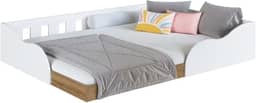 Cama Montessoriana Infantil Casal com Proteção Lateral Cm6140 190x140cm Branco - Art In Móveis