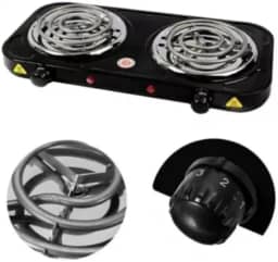 Fogão Elétrico Portátil Cooktop 2 Bocas, 2500W 110V