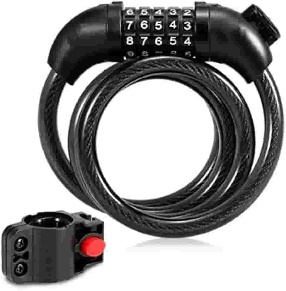 Cadeado Bike Segredo Bicicleta Senha 1,2 Metros - 5 Dígitos