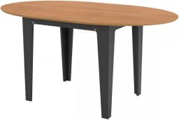 Mesa de Madeira Extensível Freijó/Preto Fosco - Dalla Costa