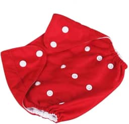 Fralda Ecológica Reutilizável ajustável Bebê - VERMELHA