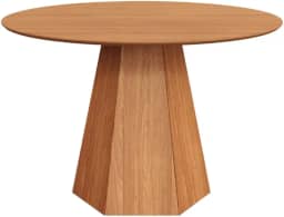 Mesa de Jantar 6 Lugares Redonda com Pé Hexagonal Lisboa - Dalla Costa