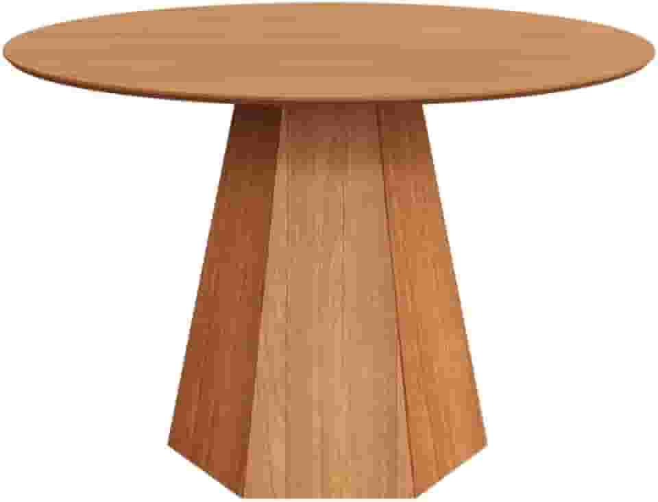 Mesa de Jantar 6 Lugares Redonda com Pé Hexagonal Lisboa - Dalla Costa