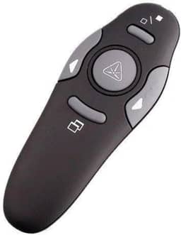 Apresentador Sem Fio Passador de Slides com Ponta Laser Vermelha | Controle Remoto para PowerPoint, Keynote e Google Slides | Prático, Portátil e Profissional para Reuniões e Palestras