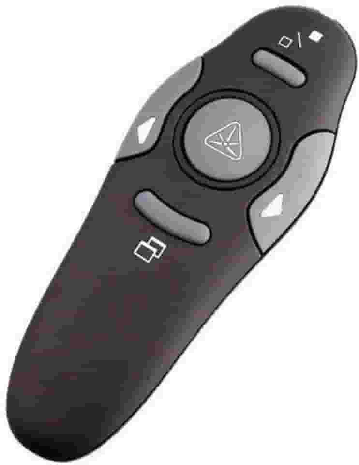 Apresentador Sem Fio Passador de Slides com Ponta Laser Vermelha | Controle Remoto para PowerPoint, Keynote e Google Slides | Prático, Portátil e Profissional para Reuniões e Palestras