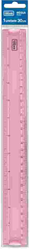 Tilibra - Régua Flexível 30cm Académie Rosa Claro - 1 un