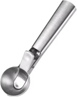 Colher de Sorvete em Aço Inox com Ejetor – Concha Profissional para Sorvetes, Frutas e Sobremesas, Durável, Anticorrosiva e Fácil de Limpar - Premium